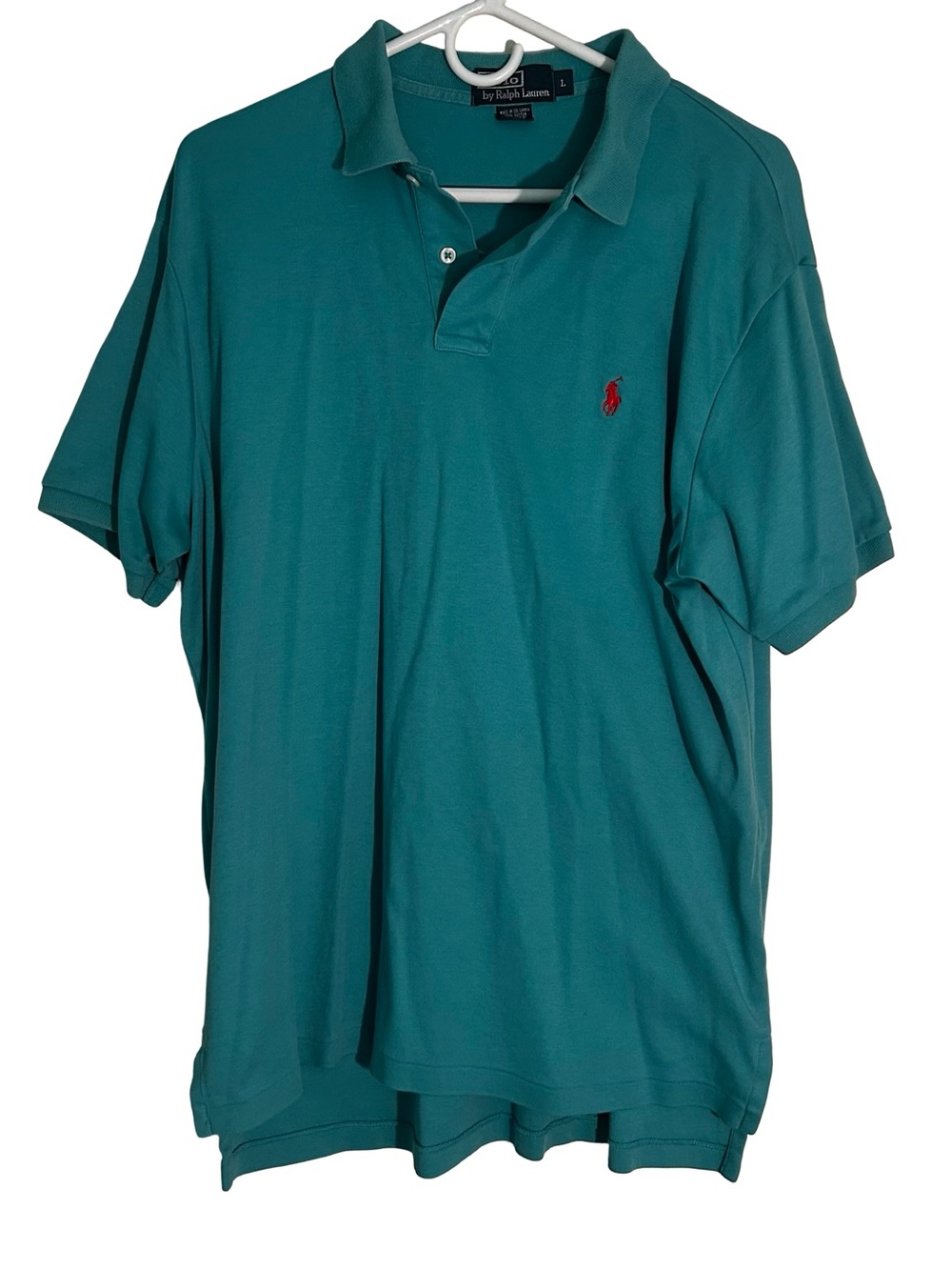 Polo by Ralph Lauren Teal Short-Sleeve Polo with Red Pony